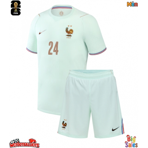 France Rayan Cherki #24 Replica Away Stadium Shirt World Cup 2026 Short Sleeve